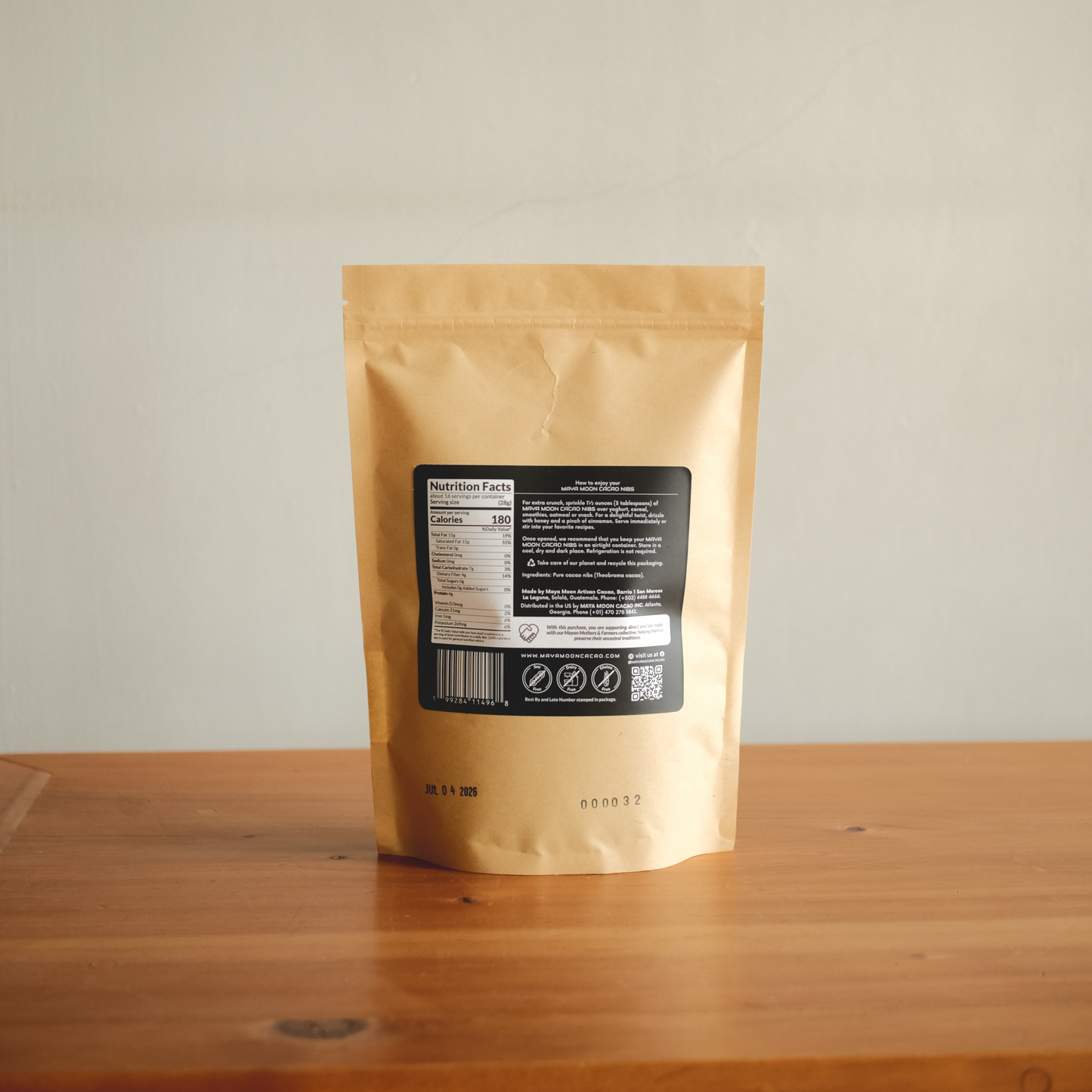 Making ceremonial cacao drinks with Maya Moon nibs — ancestral tradition meets modern wellness, 100% dark chocolate, cacoa