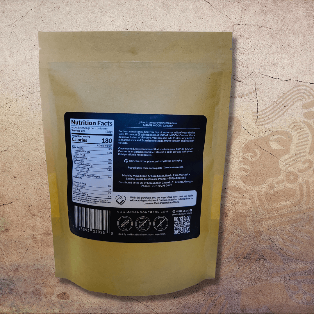 Mayan organic ceremonial Cacao Powder (0.5 Lb Fresh Ground) - Maya Moon Cacao